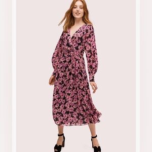 Kate Spade Wallflower Chiffon Midi Dress